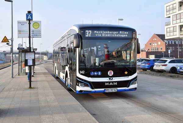 Umleitung der Linie 37 in Warnemünde