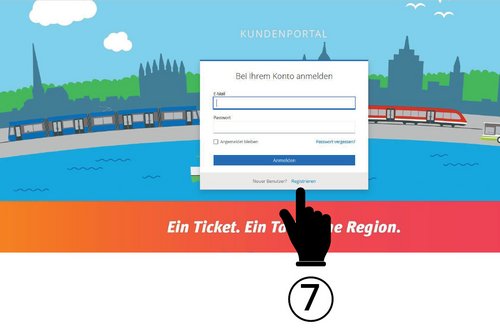 Registrieren klicken