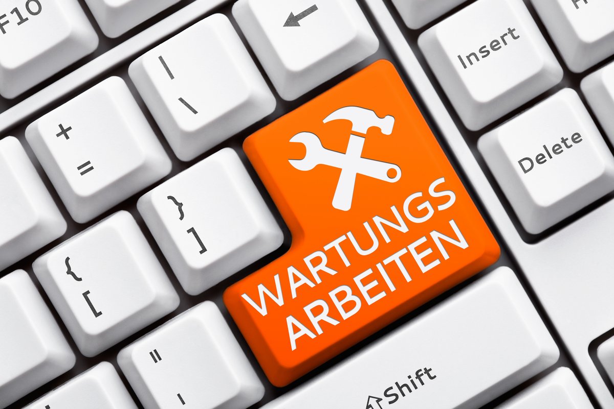 Wartungsarbeiten am Vertriebssystem