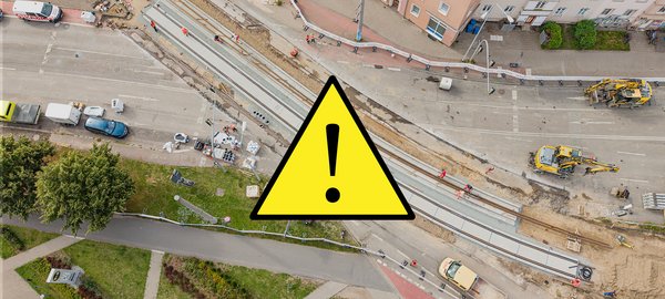Update: Verlängerung der Baumaßnahme Werftdreieck bis einschl. 12.09.