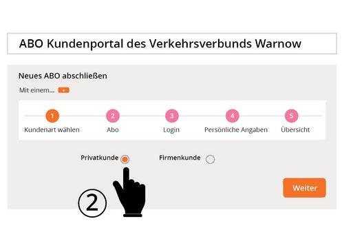 Kundenart wählen