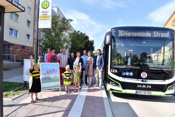 Buslinie 36: Neue Haltestelle Bützower Straße in Lichtenhagen eingeweiht