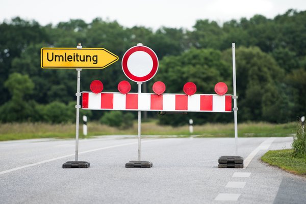Umleitung der Linie 24 Dorfstraße in Roggentin